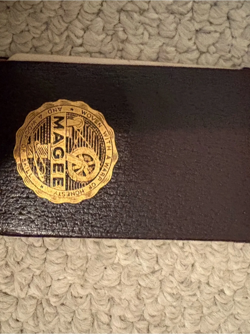 Vintage Genuine Nappa Leather Black leather notepad-The Magee Carpet company